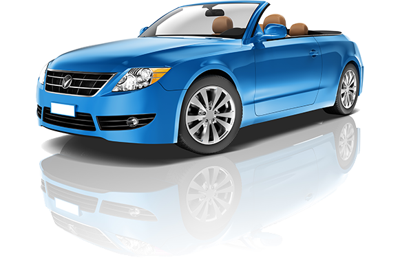 blue convertible